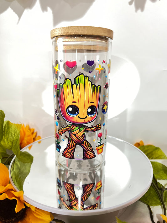 Groot Libby Cup with Bamboo lid (20 Oz) and glass straw!