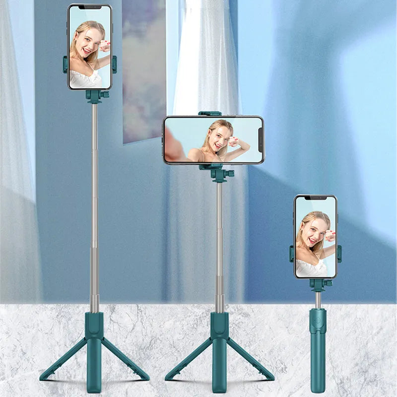 Wireless Selfie Stick Foldable Phone Stand Portable Retractable Tripod Phone Mount Monopod For IPhone, Xiaomi, Huawei.