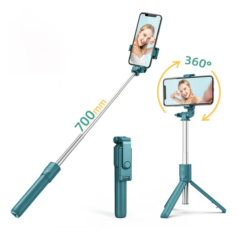 Wireless Selfie Stick Foldable Phone Stand Portable Retractable Tripod Phone Mount Monopod For IPhone, Xiaomi, Huawei.