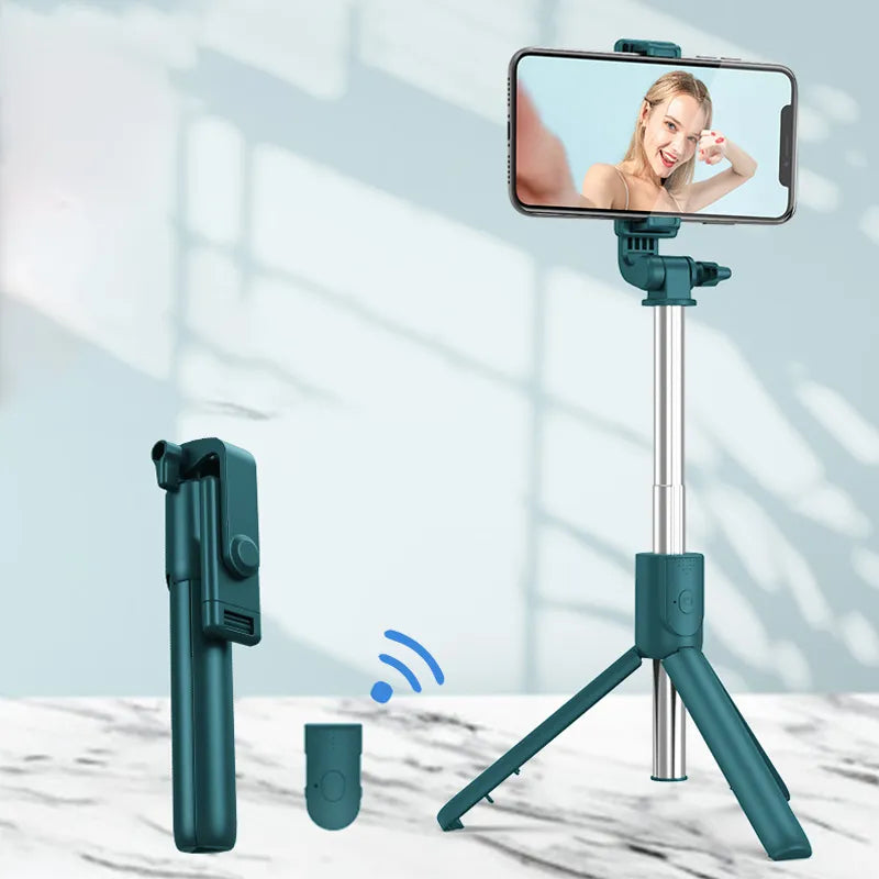 Wireless Selfie Stick Foldable Phone Stand Portable Retractable Tripod Phone Mount Monopod For IPhone, Xiaomi, Huawei.