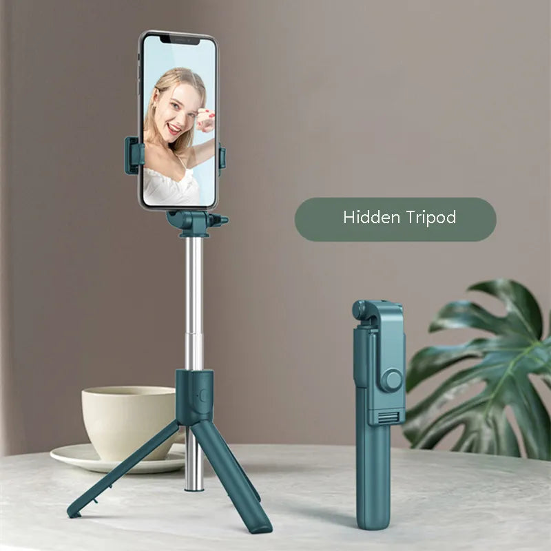 Wireless Selfie Stick Foldable Phone Stand Portable Retractable Tripod Phone Mount Monopod For IPhone, Xiaomi, Huawei.