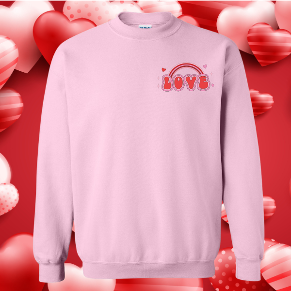 Love Print on Two-sides Crewneck Sweatshirt