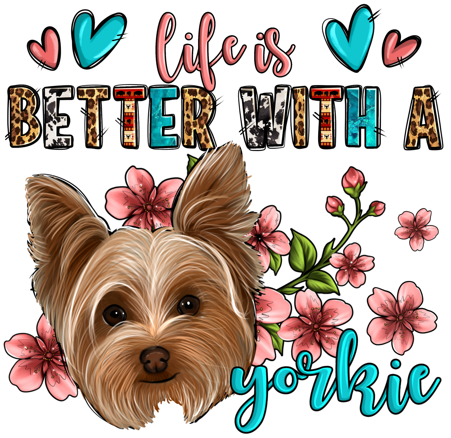 All about Yorkies Vinyl Heat Transfers